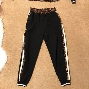 Zara leopard store print joggers